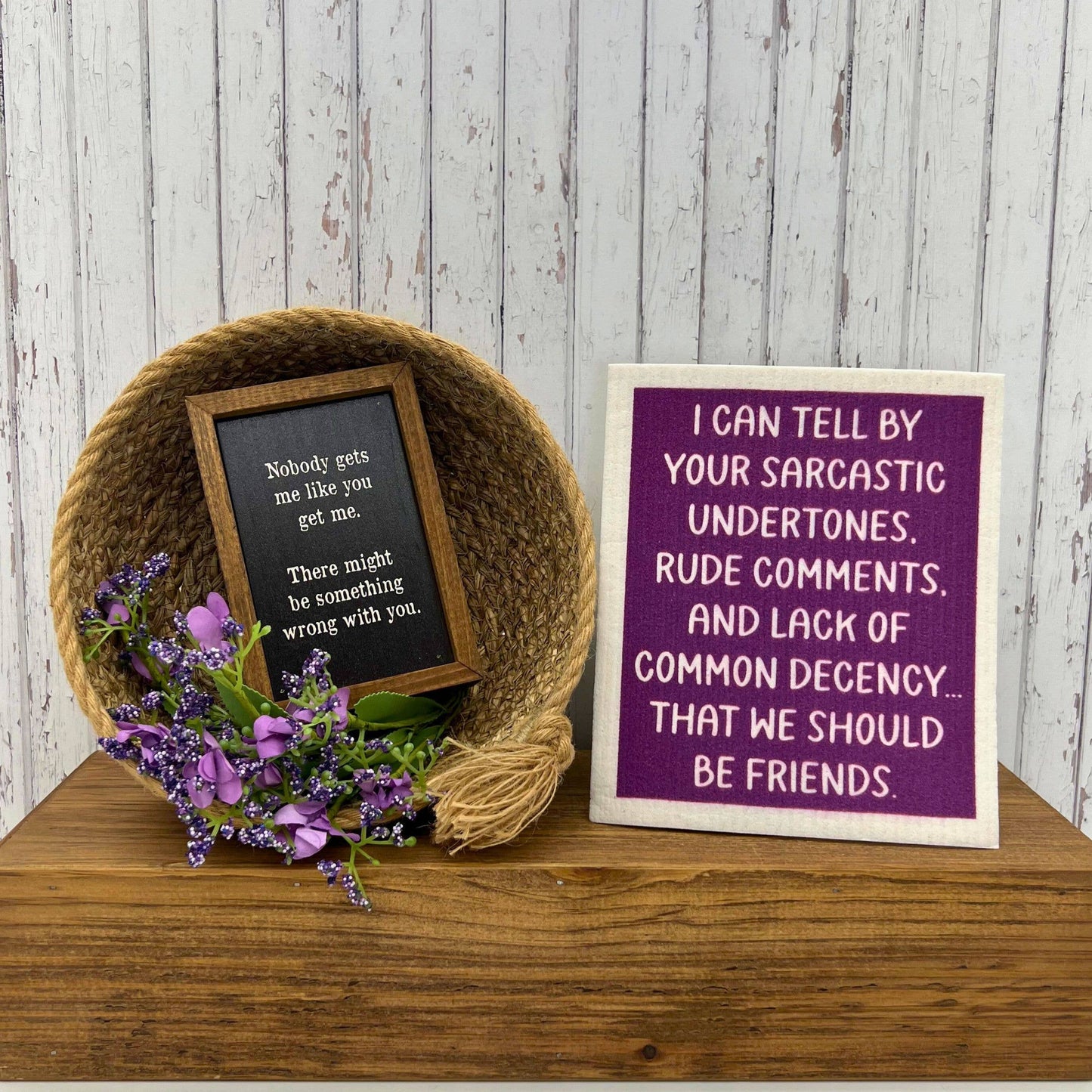 We Should Be Friends Funny Swedish Dishcloths - Friend Gift