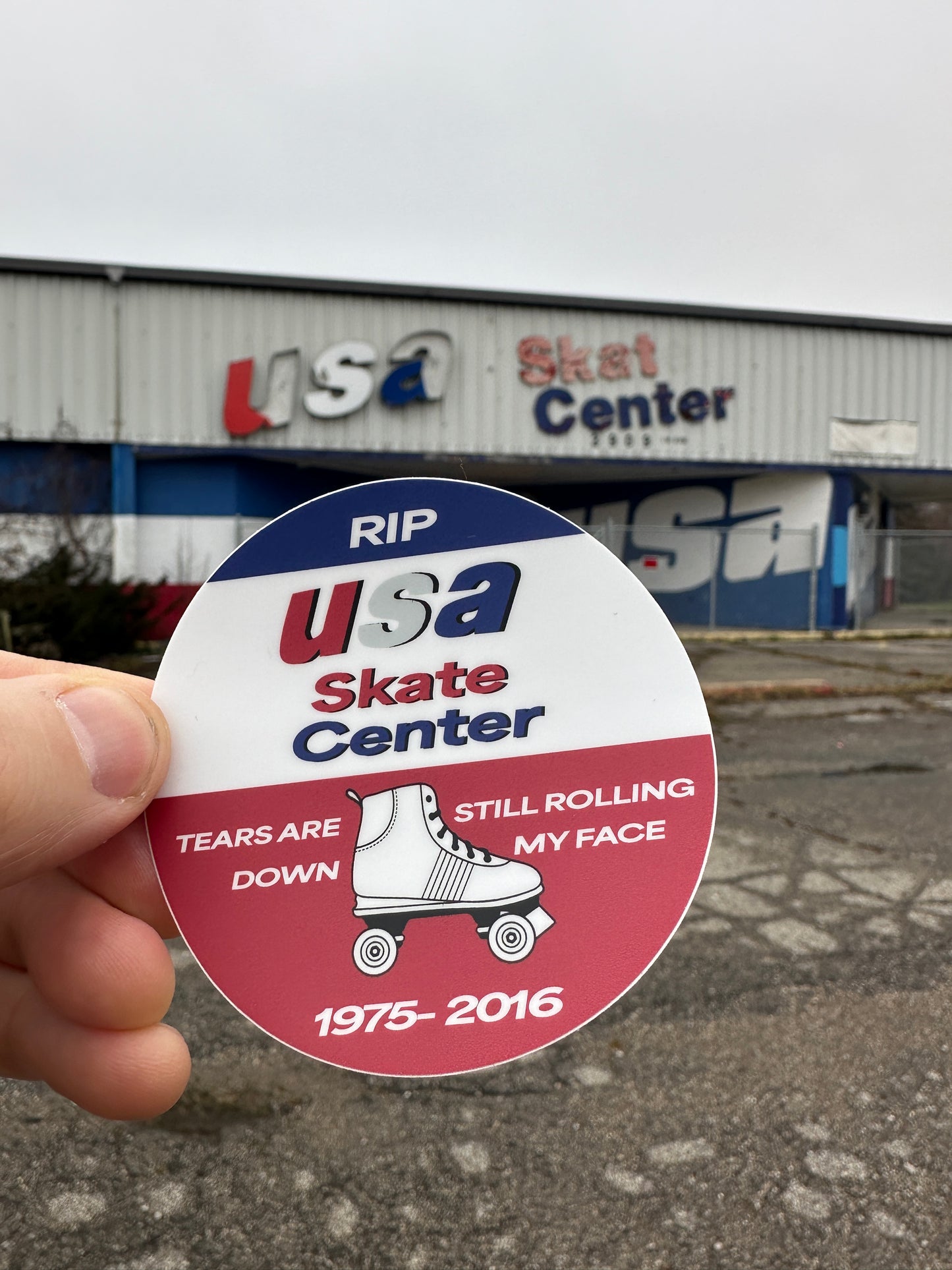 USA skate center sticker mishawaka indiana