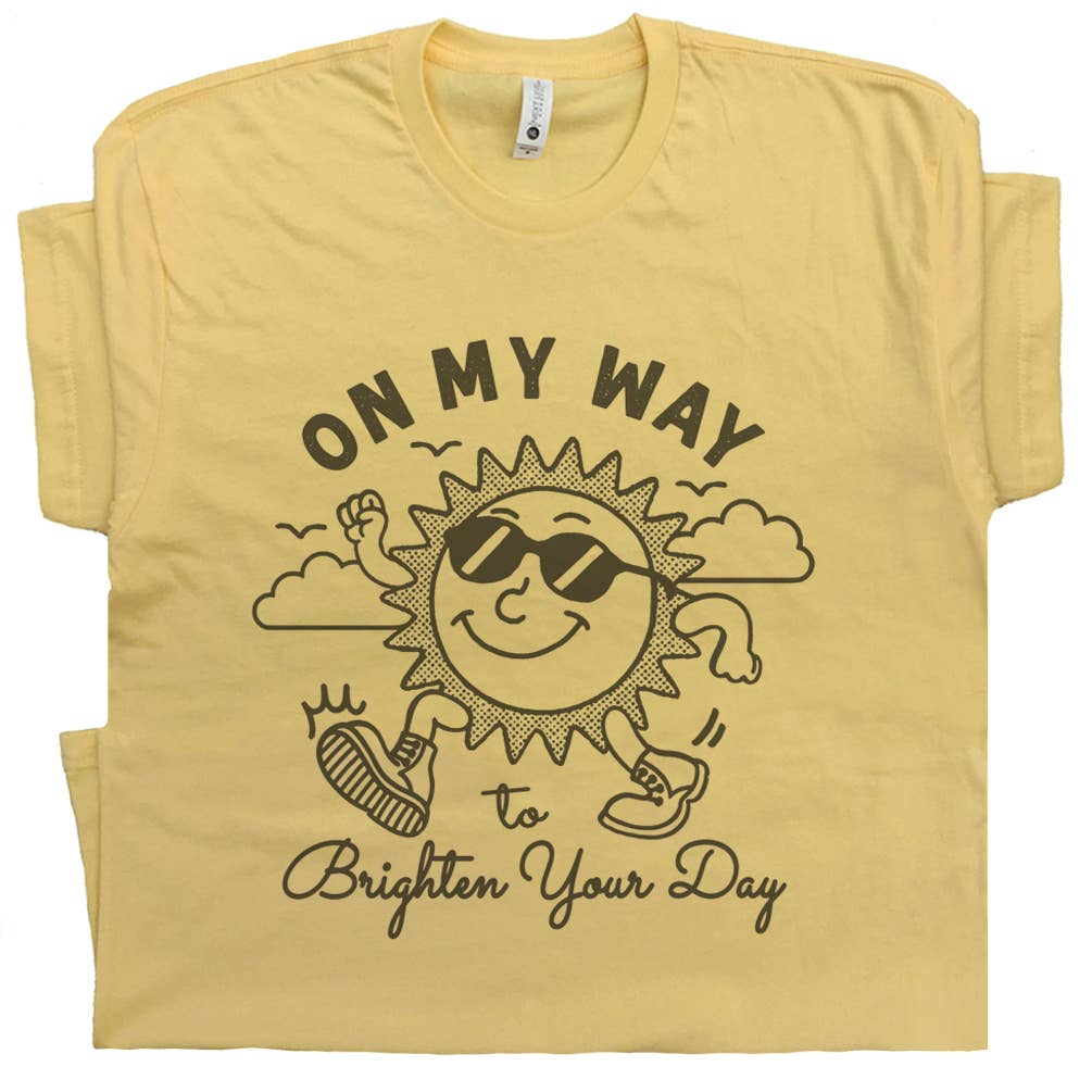 On My Way Sunshine Shirt Cute Funny Vintage Graphic T Shirt