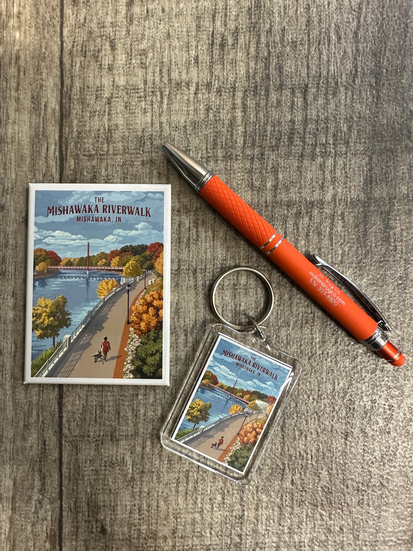 mishawaka riverwalk fall colors magnet