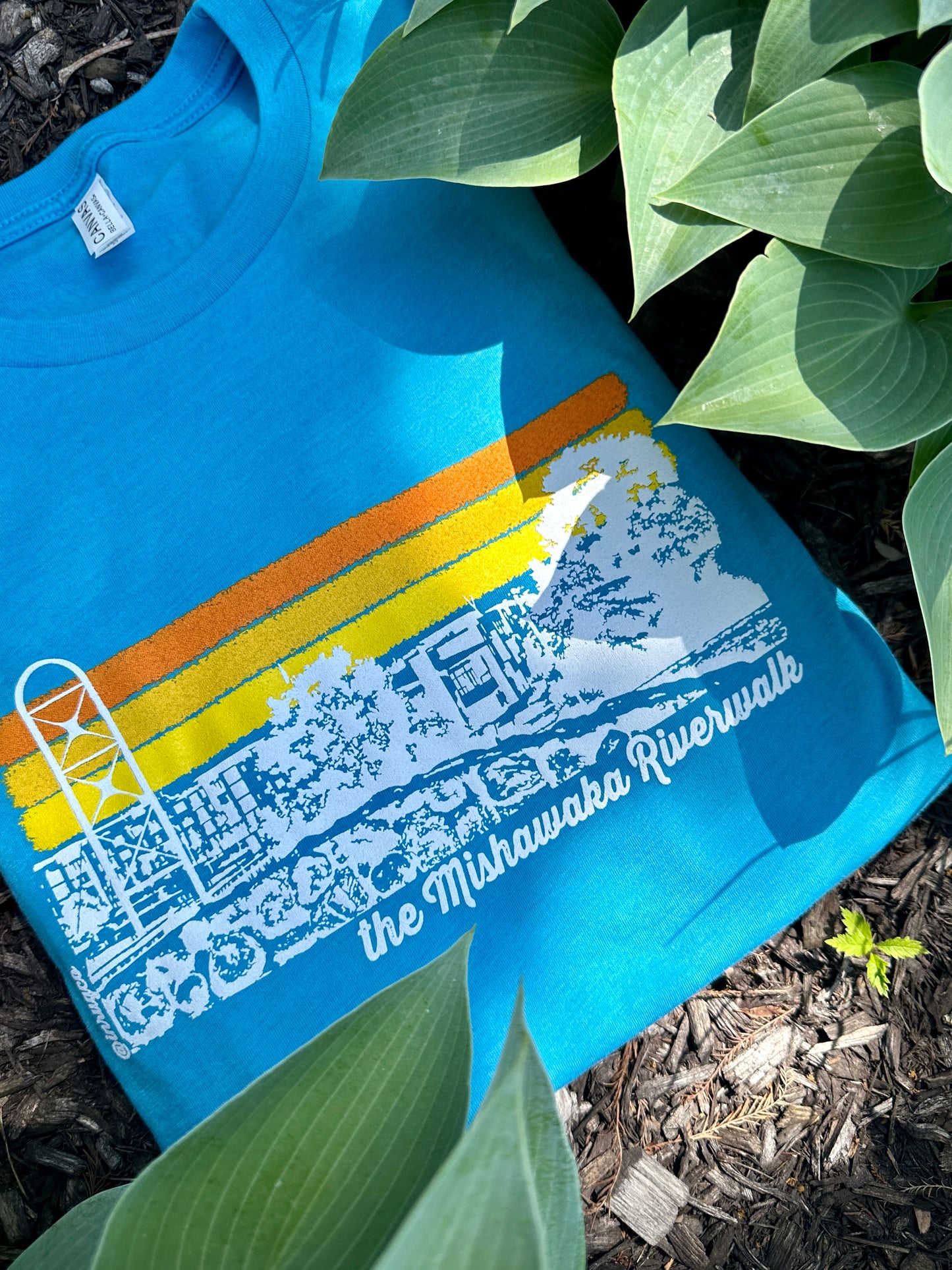 mishawaka riverwalk summertime tee indiana