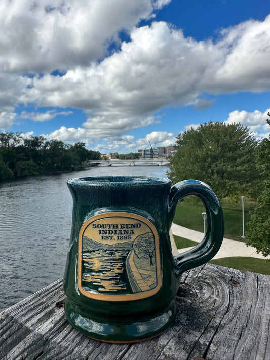 south bend indiana mug Irish green