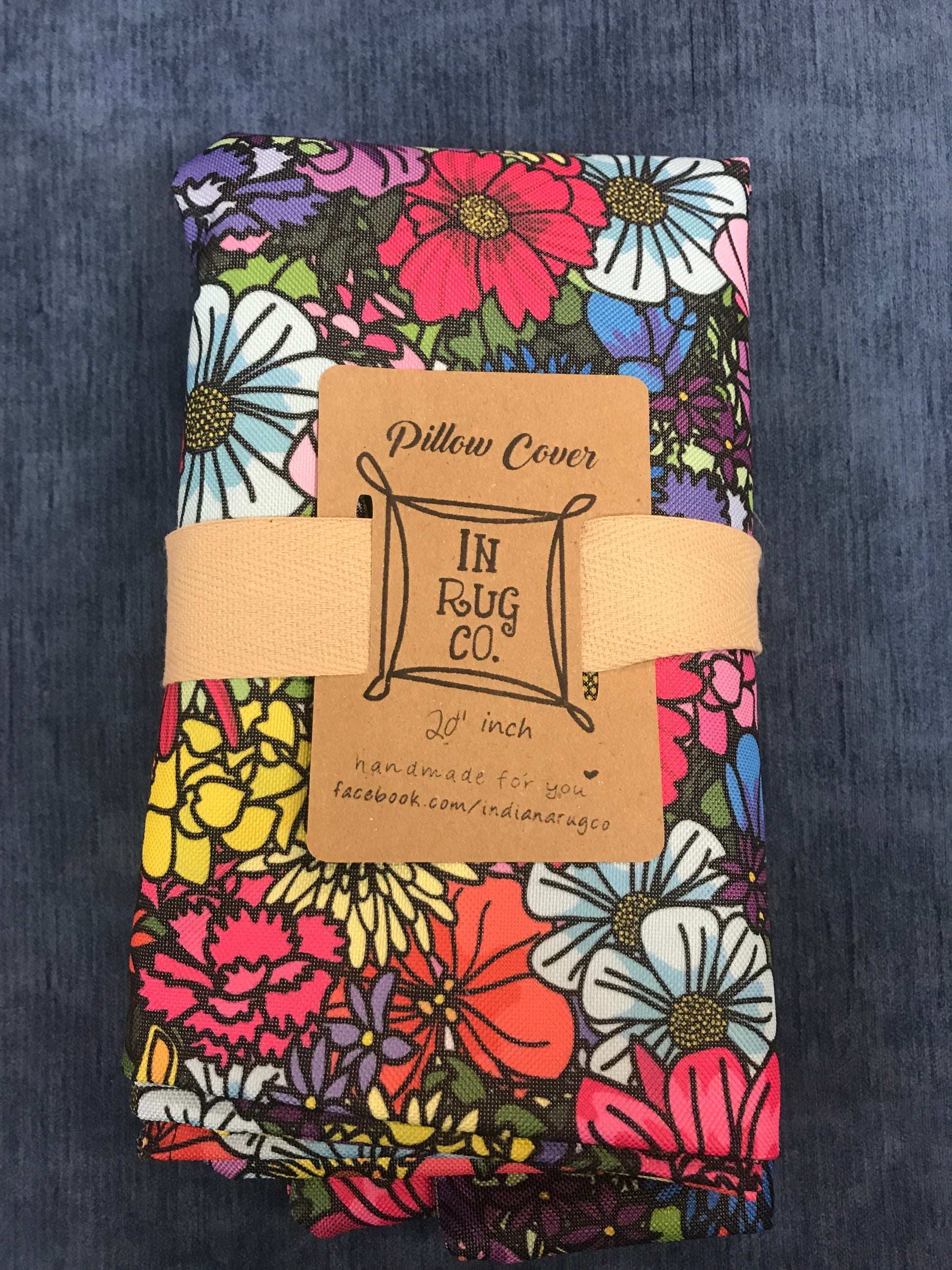 20" Wildflower Multi-Color Pillow Cover - InRugCo Studio & Gift Shop