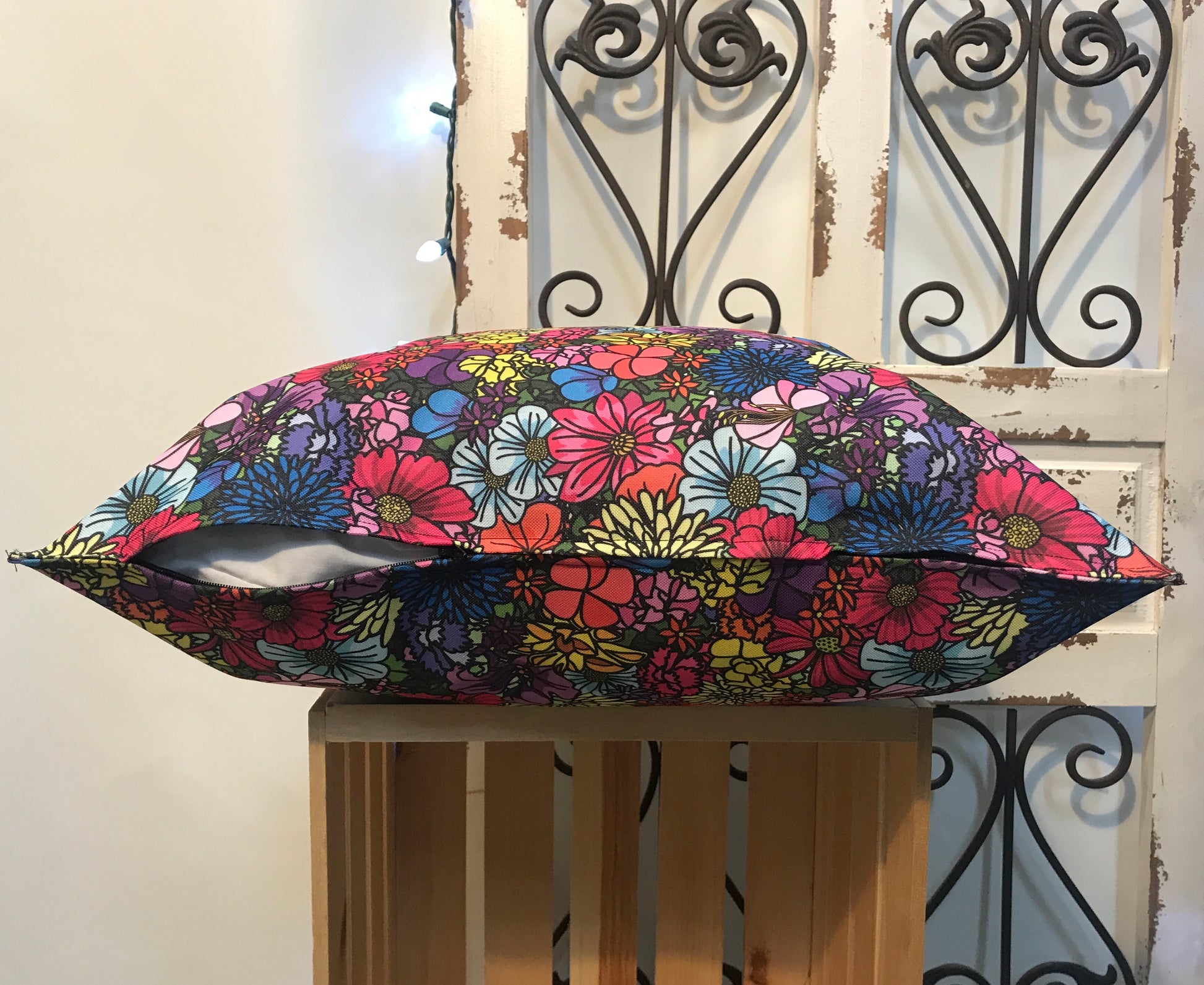 20" Wildflower Multi-Color Pillow Cover - InRugCo Studio & Gift Shop