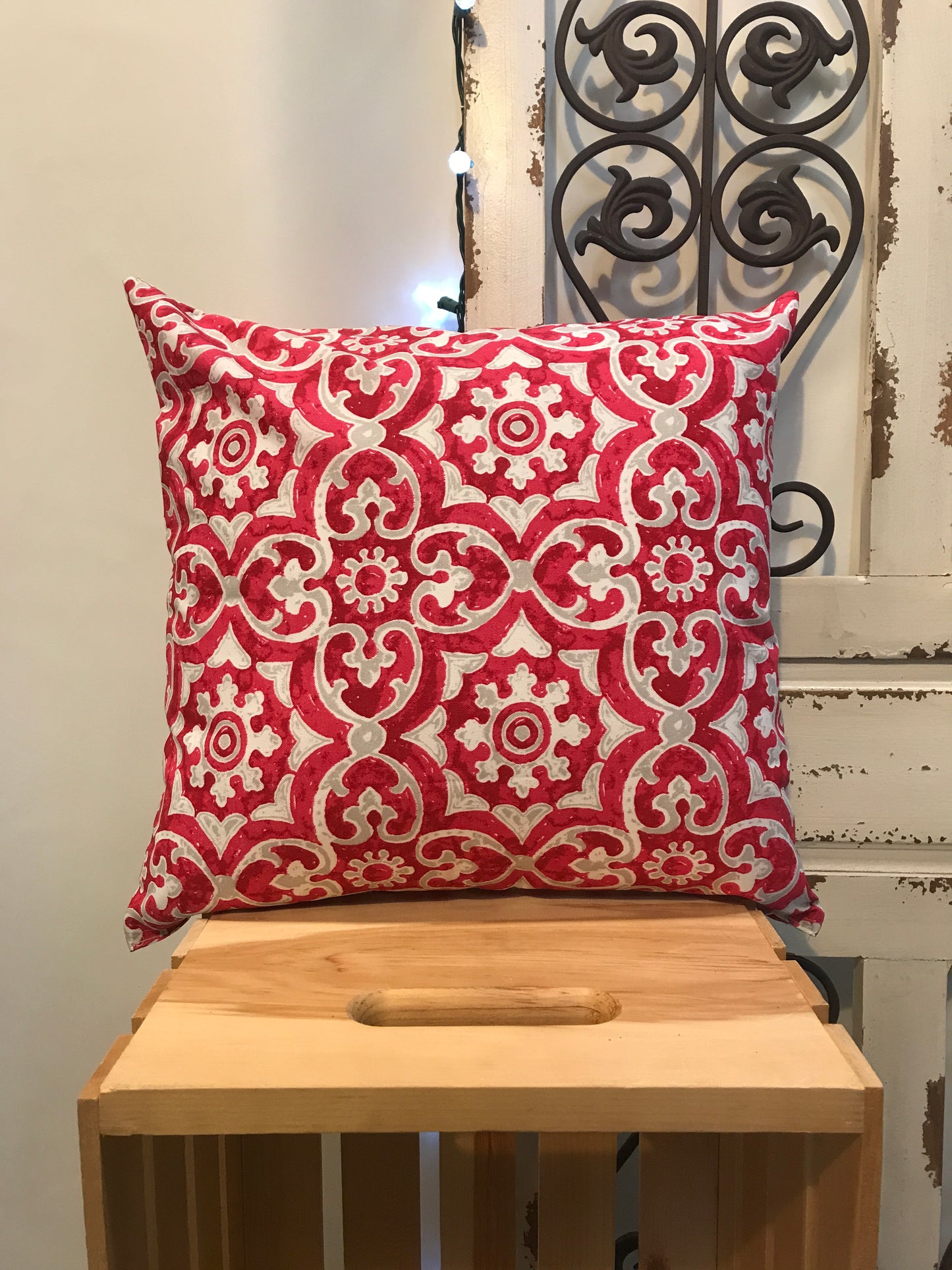 18" Red & Grey Pillow Covers - InRugCo Studio & Gift Shop