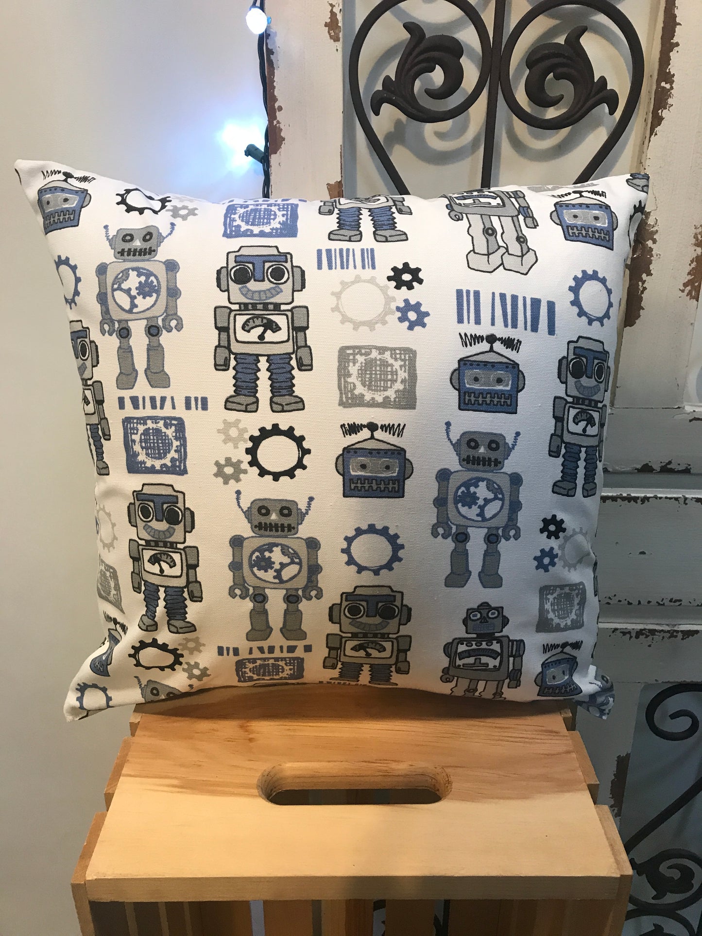 18" Robot Gear Pillow Covers - InRugCo Studio & Gift Shop