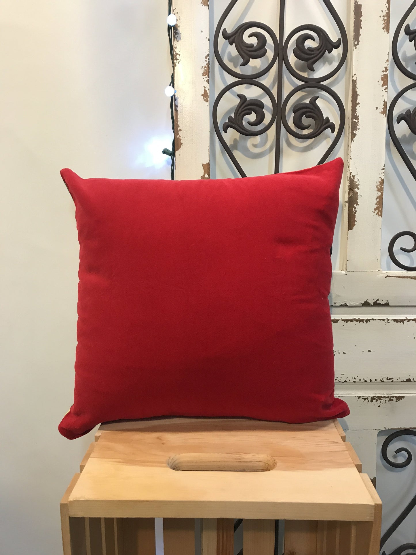 18" Roses, Polka Dot & Red Suede Pillow Covers - InRugCo Studio & Gift Shop