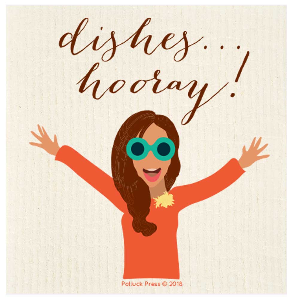 swedish dishcloth dishes hooray woman studio potluck press sd003