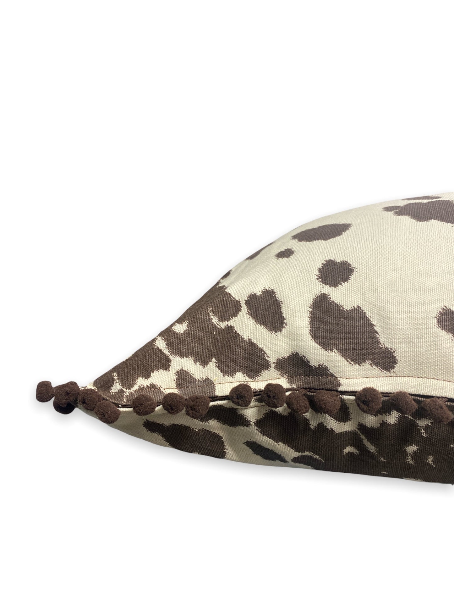 brown cow print pillow