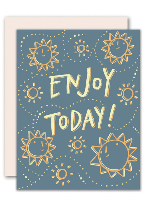 enjoy today encouragement card pencil joy