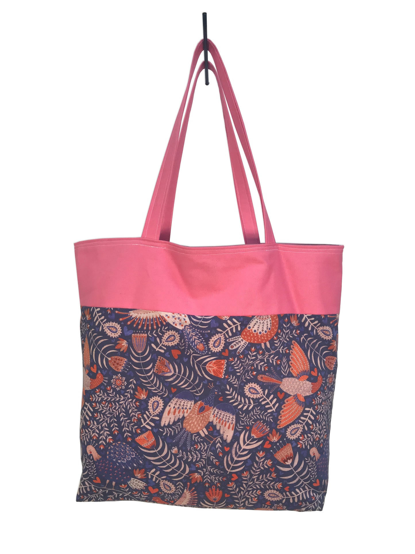 Folk Art Hen & Flowers Okinawa Tote - InRugCo Studio & Gift Shop