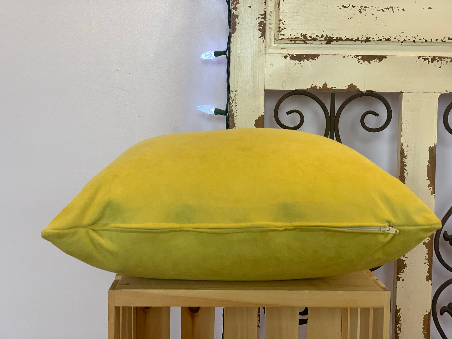 18" Chartreuse Solid Microsuede Pillow Covers - InRugCo Studio & Gift Shop