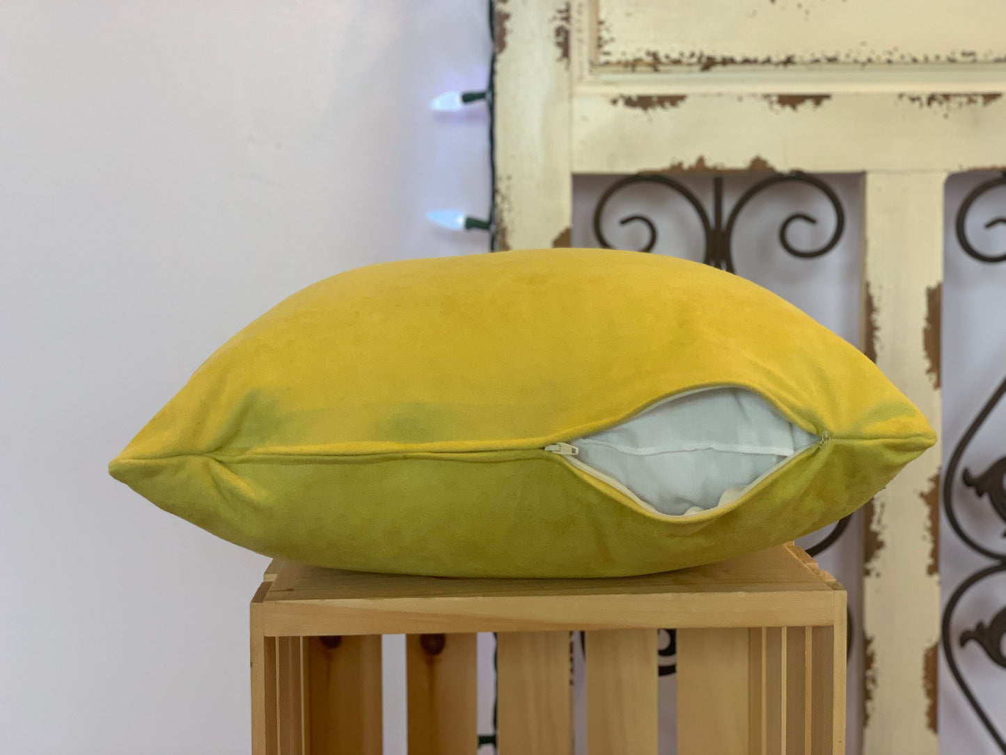 18" Chartreuse Solid Microsuede Pillow Covers - InRugCo Studio & Gift Shop