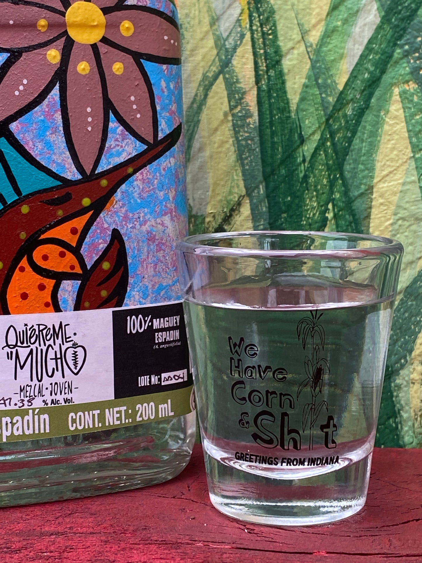 greetings from indiana shot glass