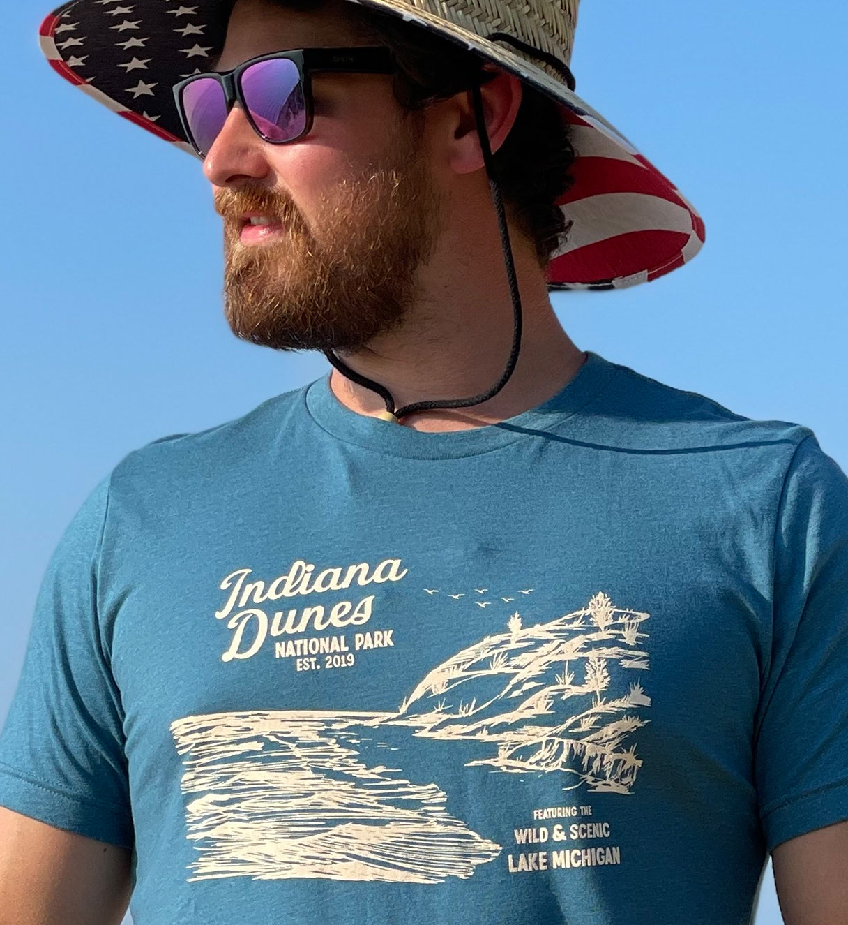 indiana dunes national park shirt blue