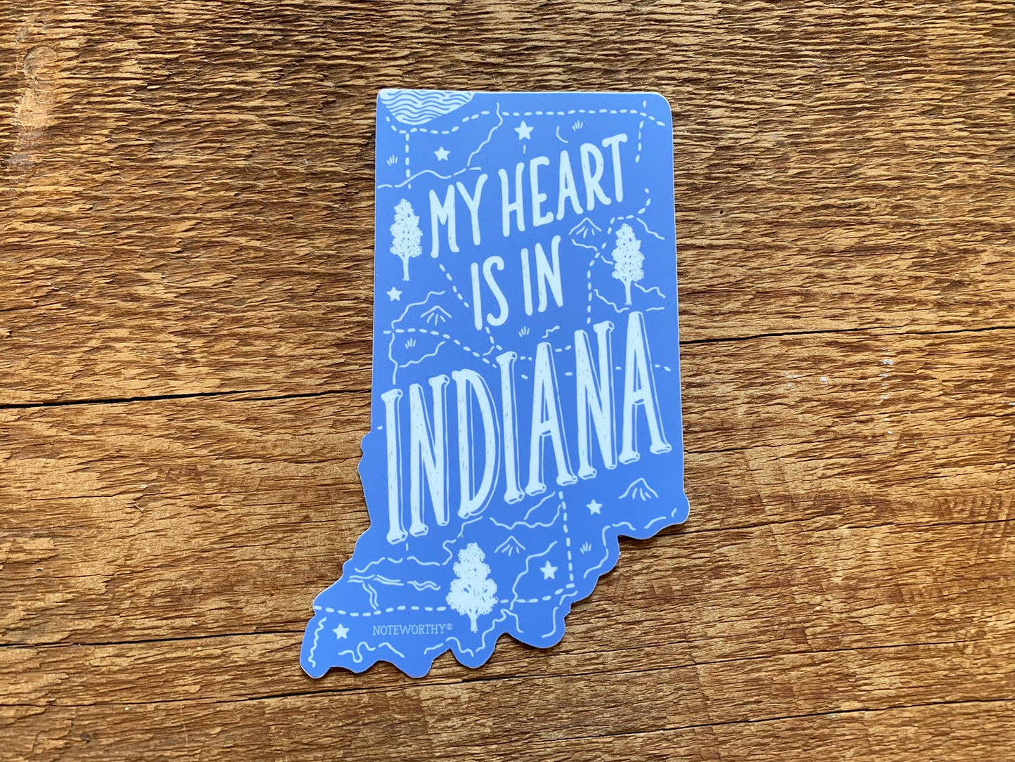 Indiana Sticker | My Heart is in Indiana - InRugCo Studio & Gift Shop