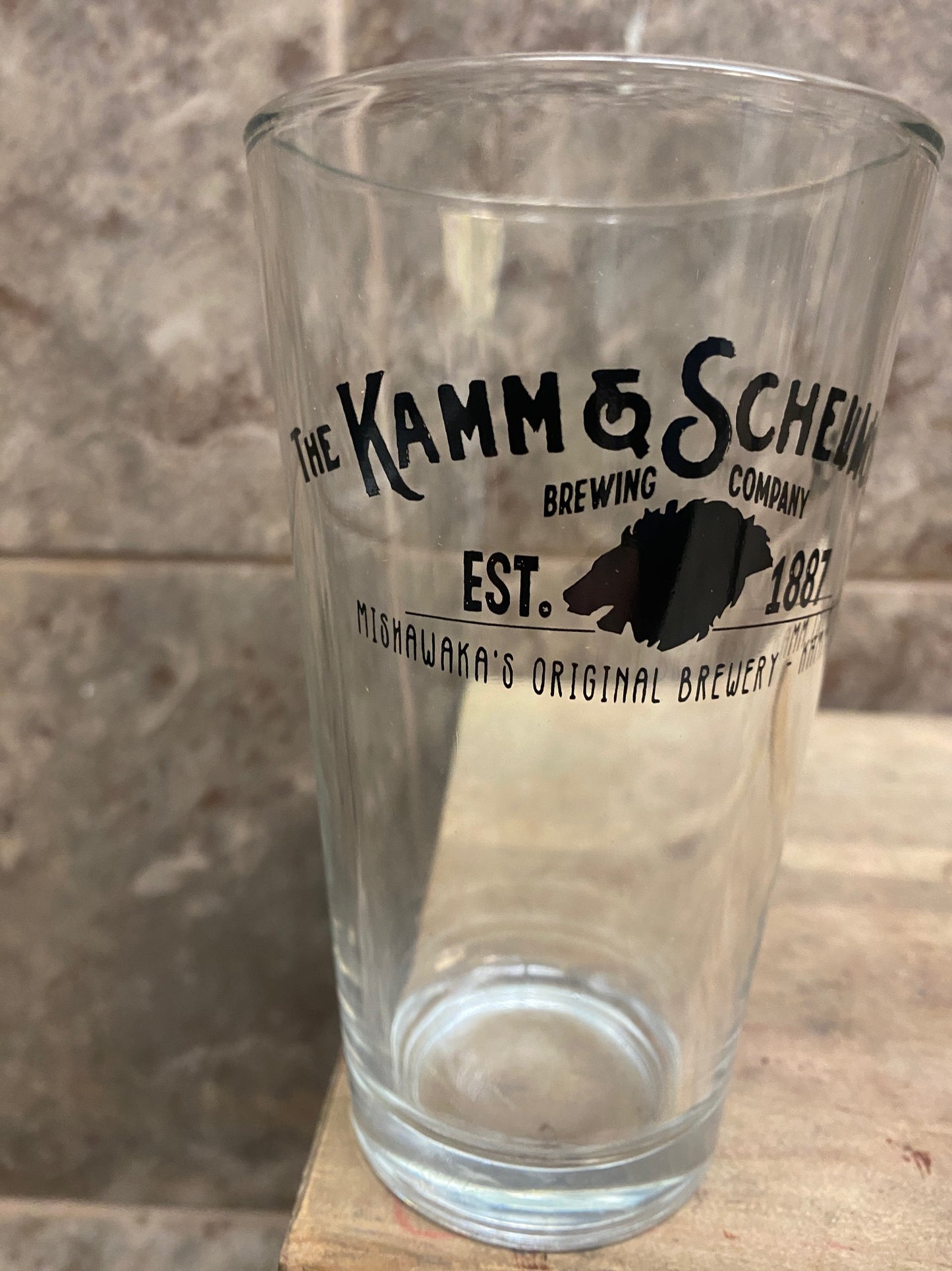 kamm brewing pint glass Mishawaka indiana