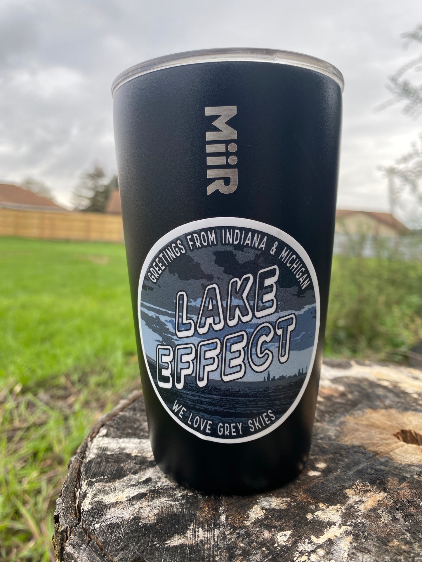 lake effect grey sky sticker inrugco