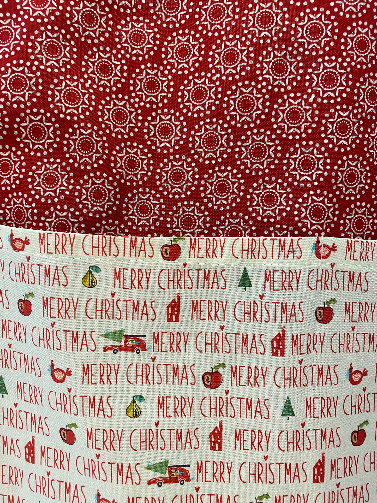 merry Christmas apron inrugco handmade