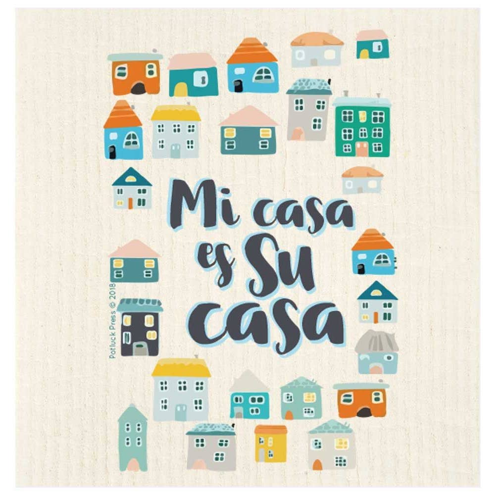 mi casa es su casa swedish dishcloth