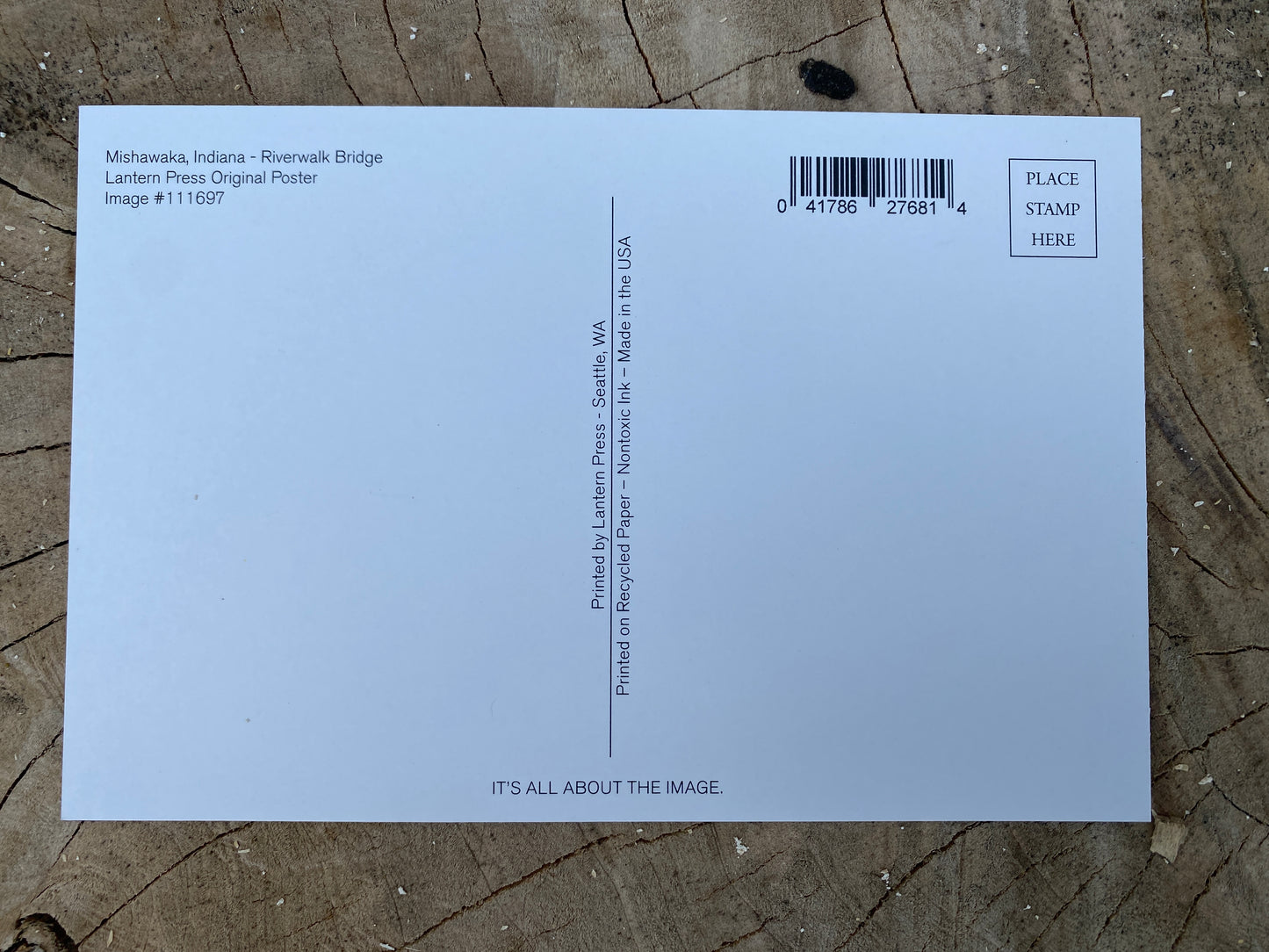 Mishawaka Indiana postcard back