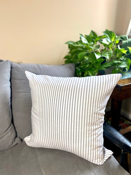 20" Navy & White Stripes Pillow Covers - InRugCo Studio & Gift Shop