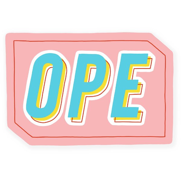 ope vinyl sticker