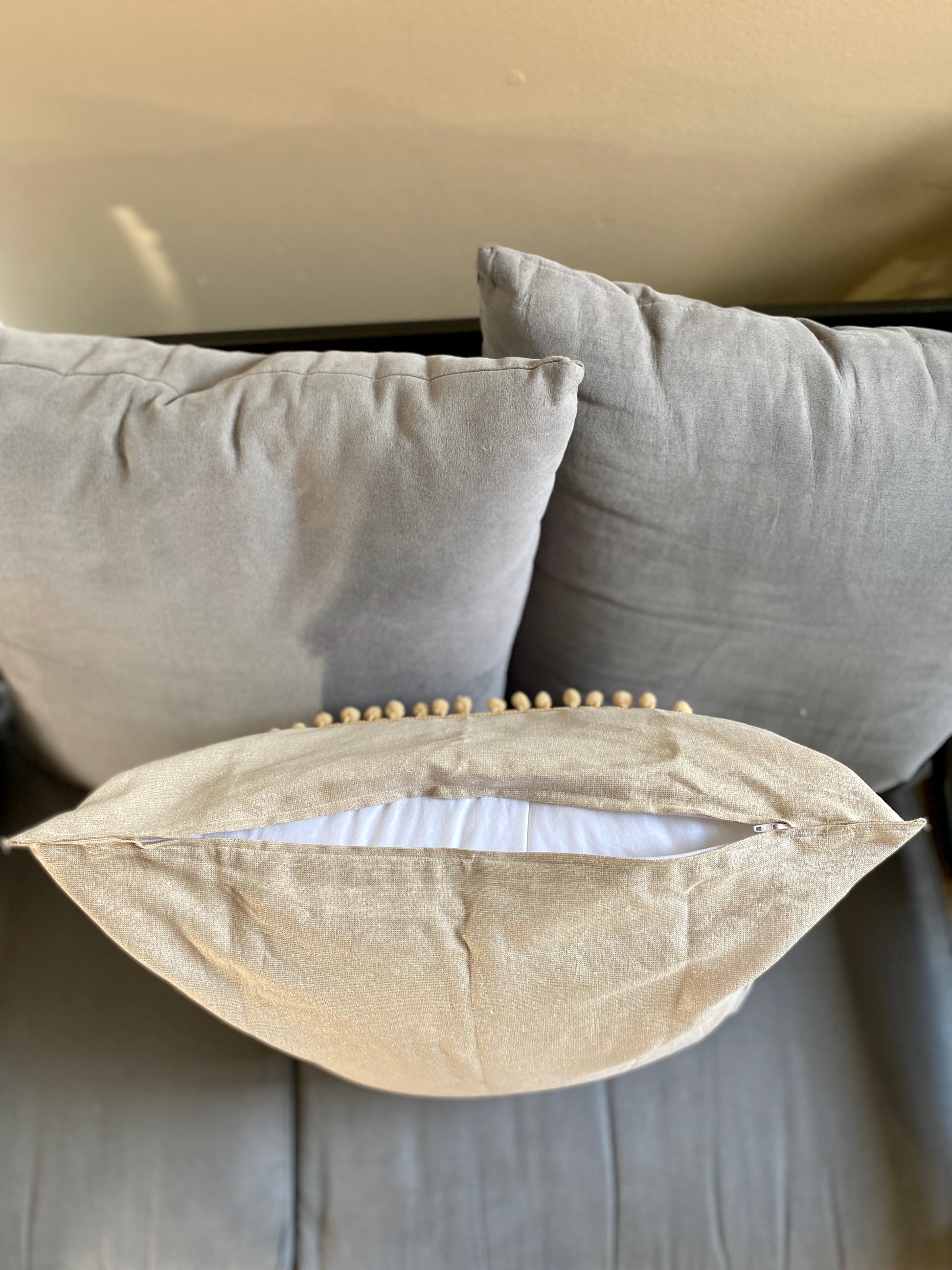 20" Sparkling Pom-Poms Pillow Covers - InRugCo Studio & Gift Shop