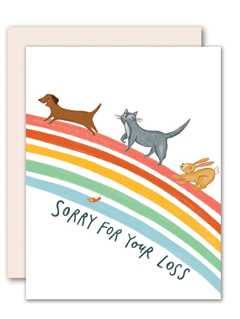 rainbow bridge sympathy card
