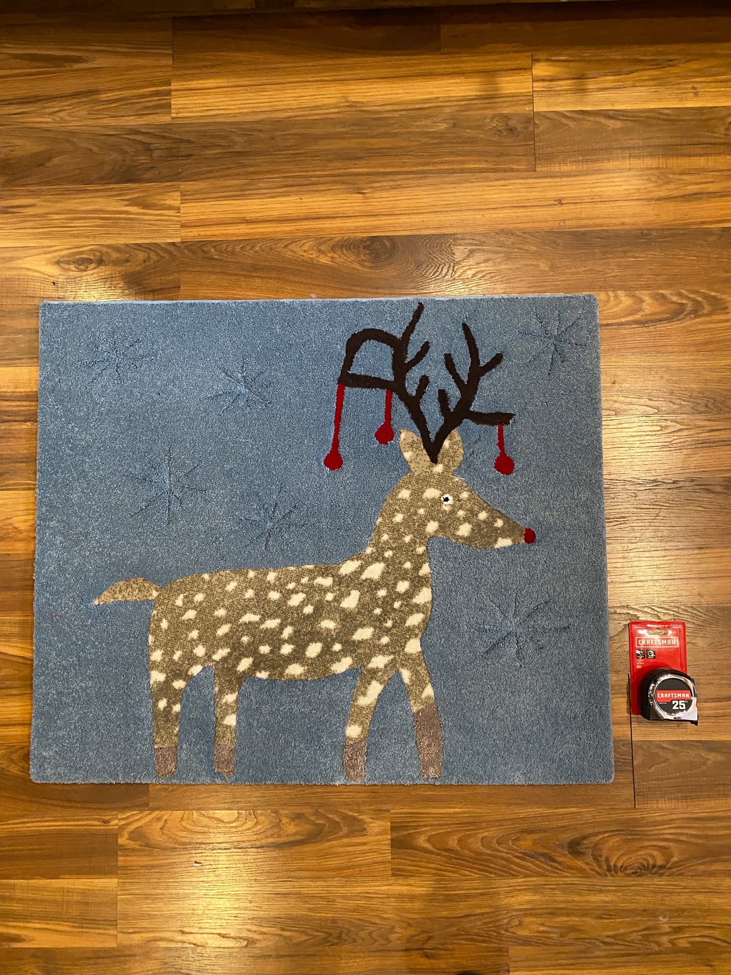 reindeer area rug measurement inrugco