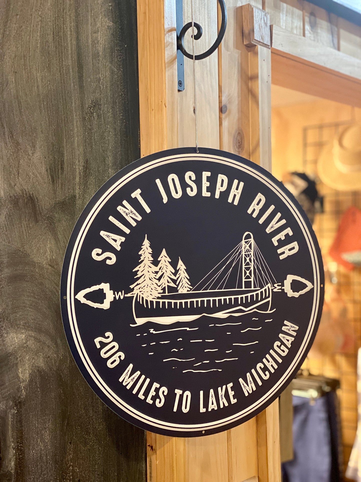 asaint Joseph River metal sign