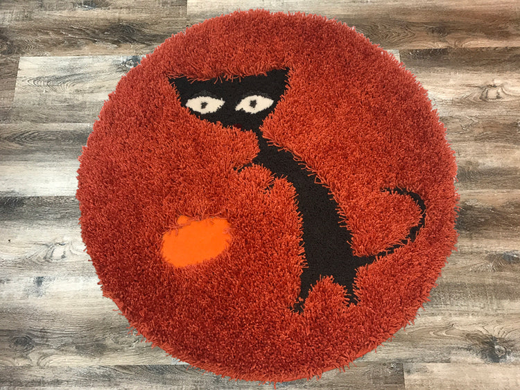 Scaredy Cat Area Rug - InRugCo Studio & Gift Shop