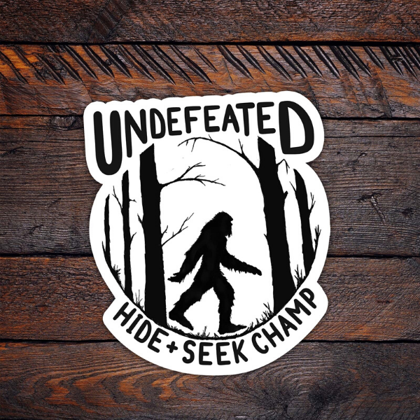 undefeated Sasquatch sticker