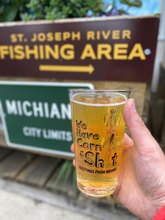 we have corn and shit pint glass inrugco