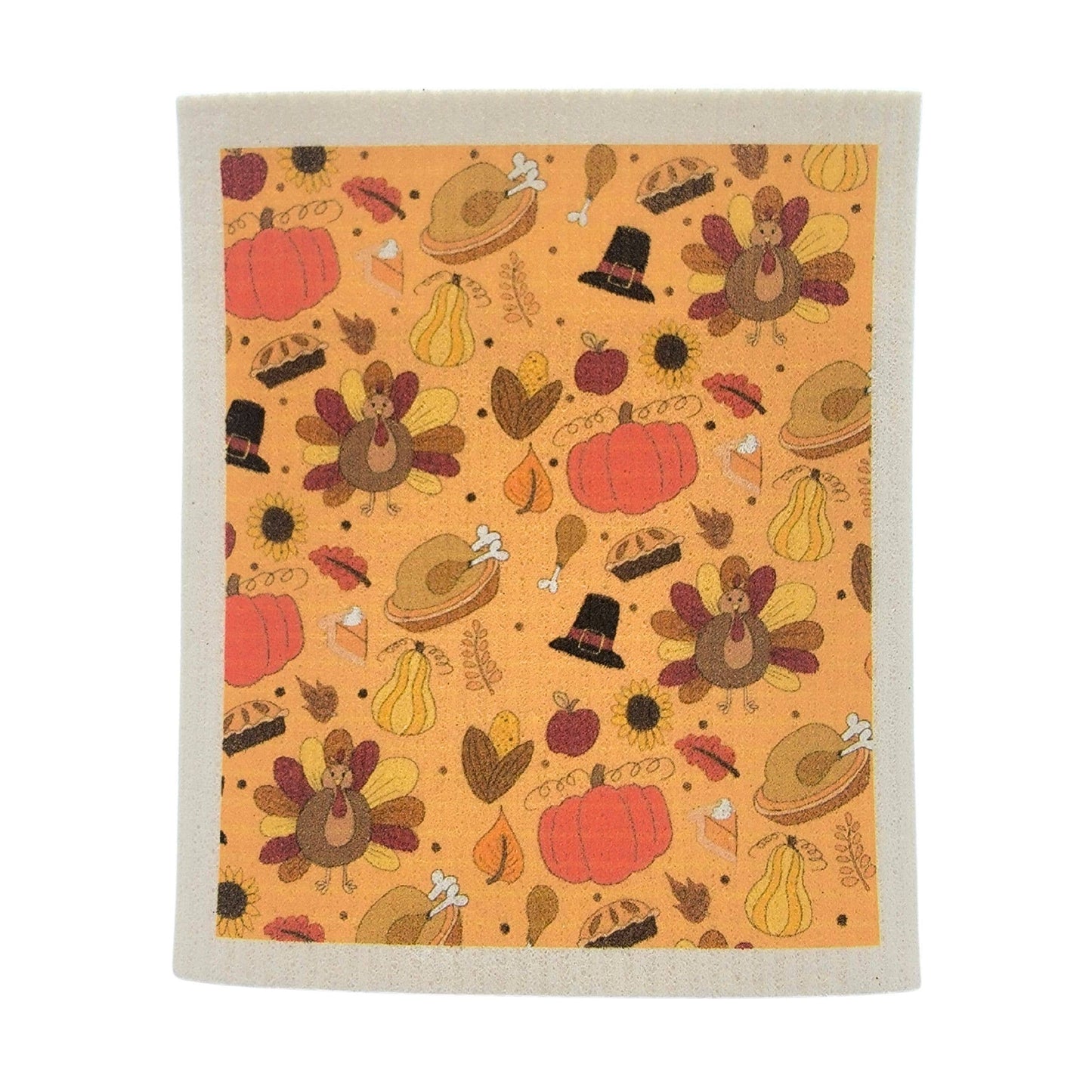 Thanksgiving Day Swedish Dishcloth - Fall Decor