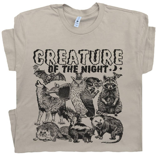 Creature of the Night T Shirt Funny Cool Graphic Tee Shirts