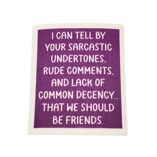 We Should Be Friends Funny Swedish Dishcloths - Friend Gift