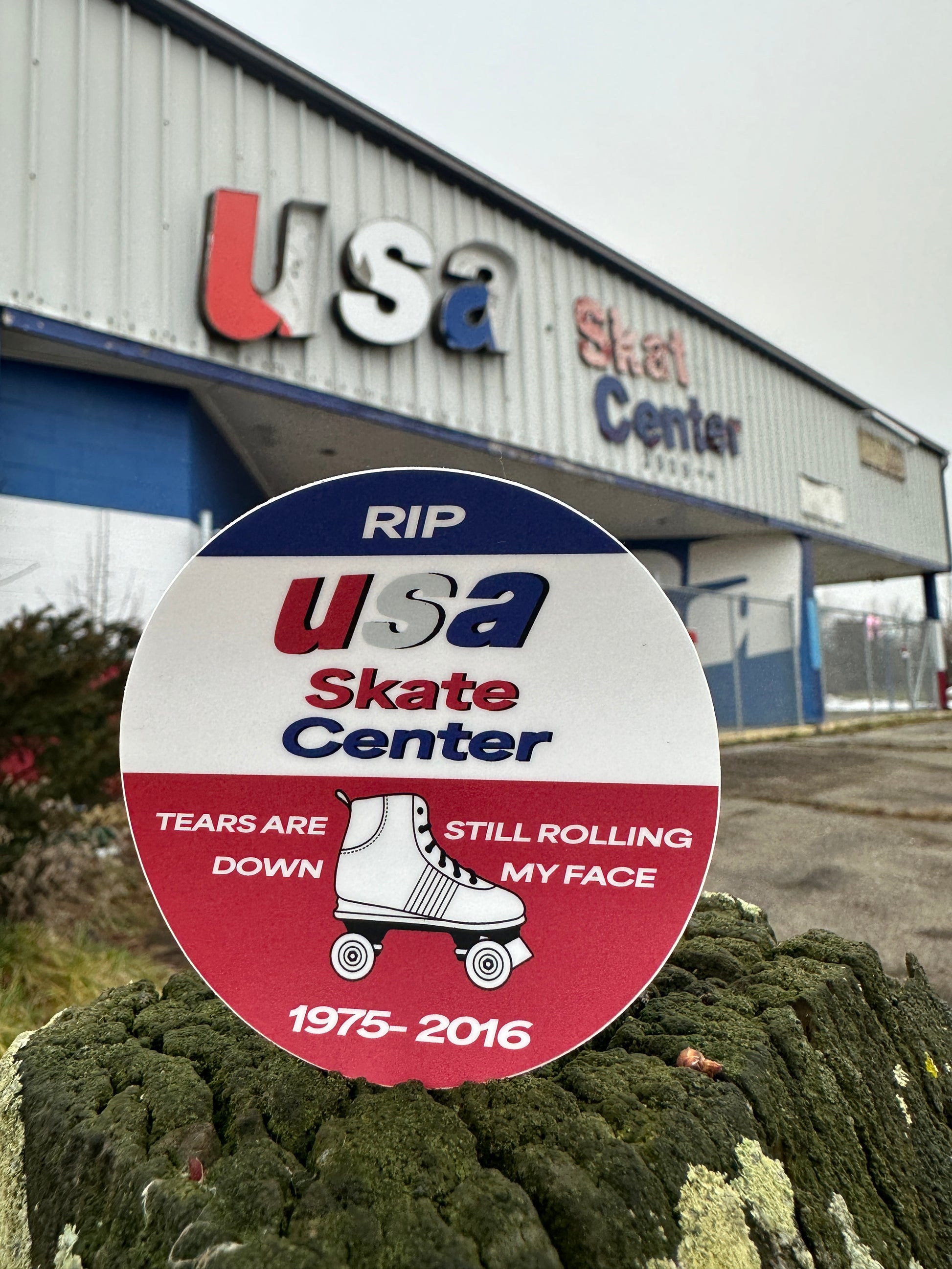 RIP usa skate center sticker south bend