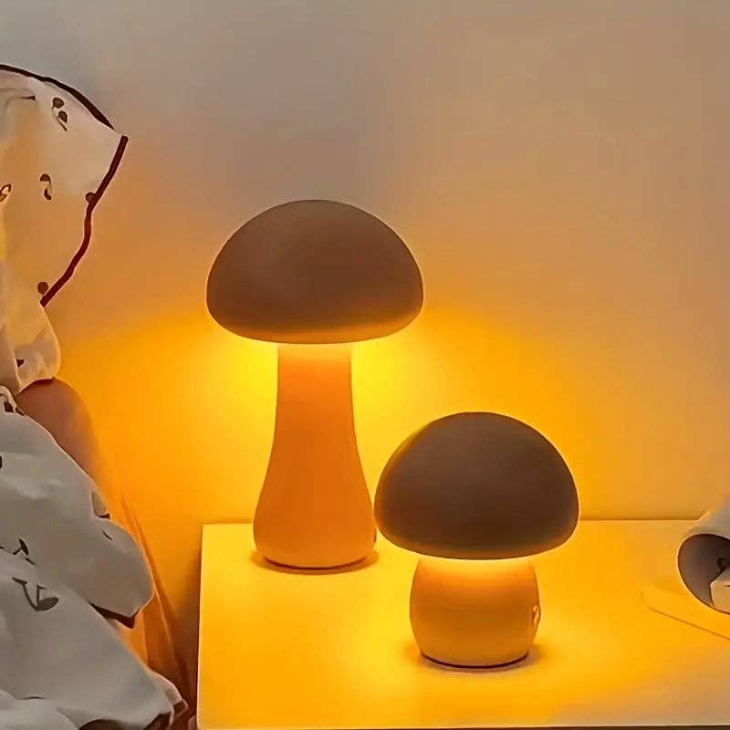 Wooden Mushroom Lamp