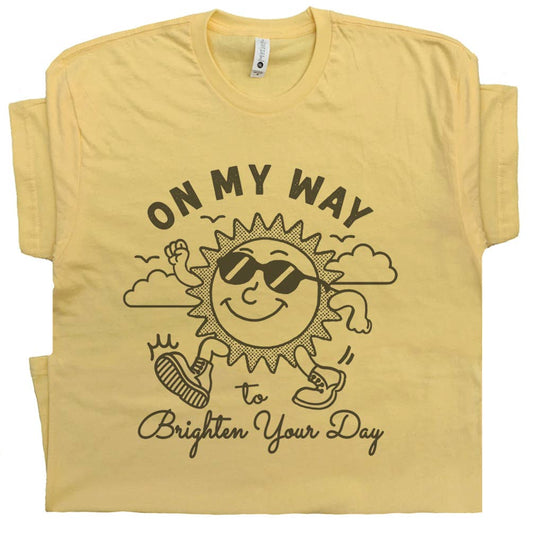 On My Way Sunshine Shirt Cute Funny Vintage Graphic T Shirt