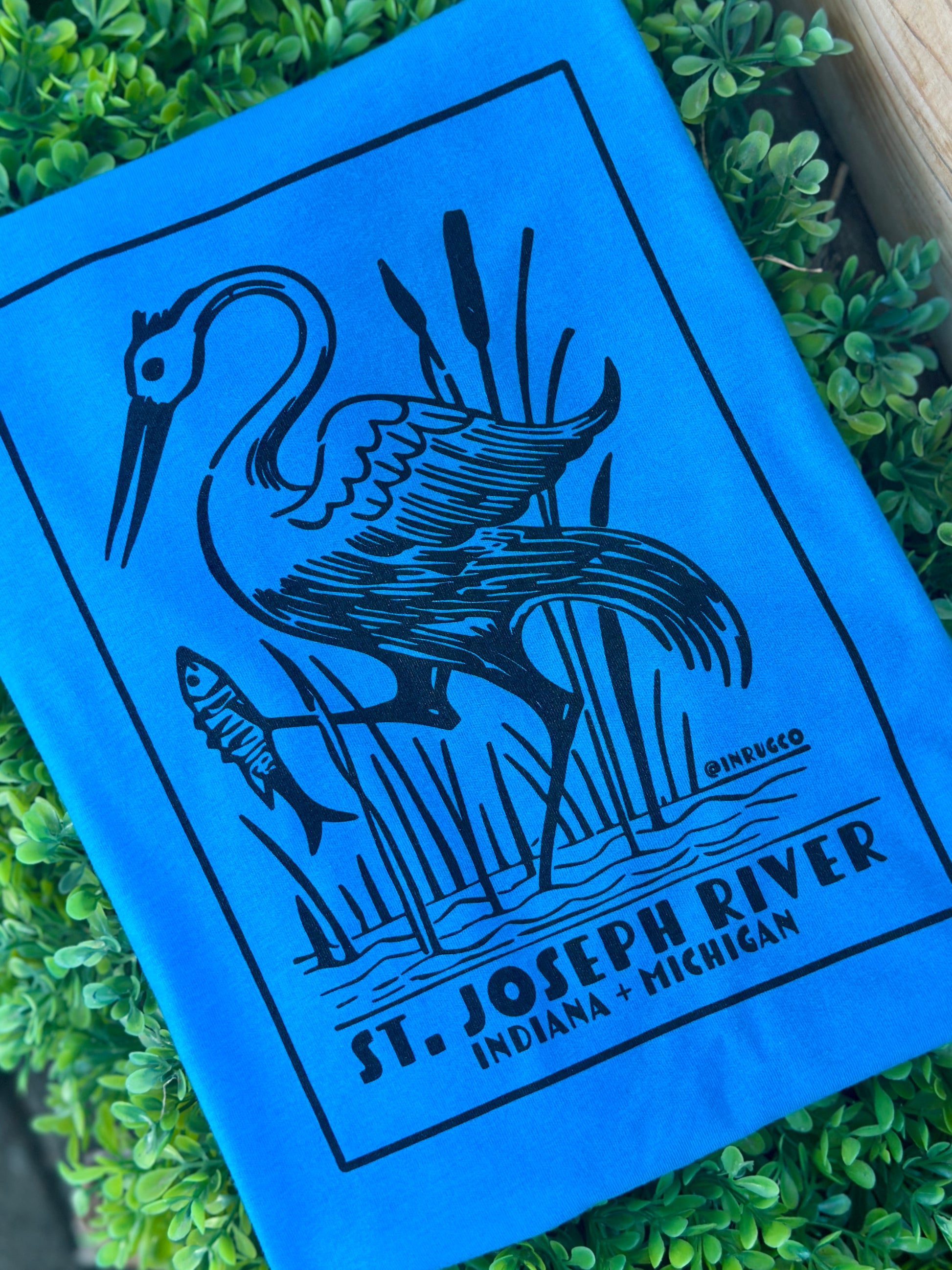 great blue heron st. Joseph river shirt inrugco
