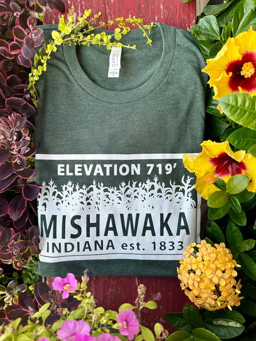 Mishawaka, Indiana Elevation 719' Shirt | Unisex