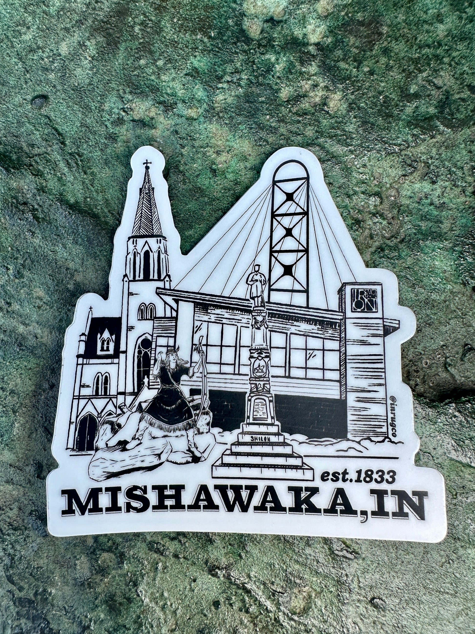 mishawaka indiana icons stickers
