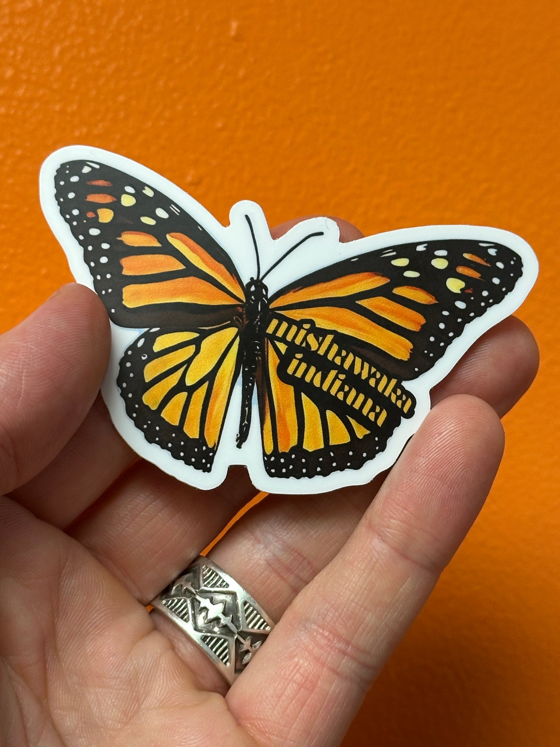 monarch butterfly mishawaka indiana sticker inrugco