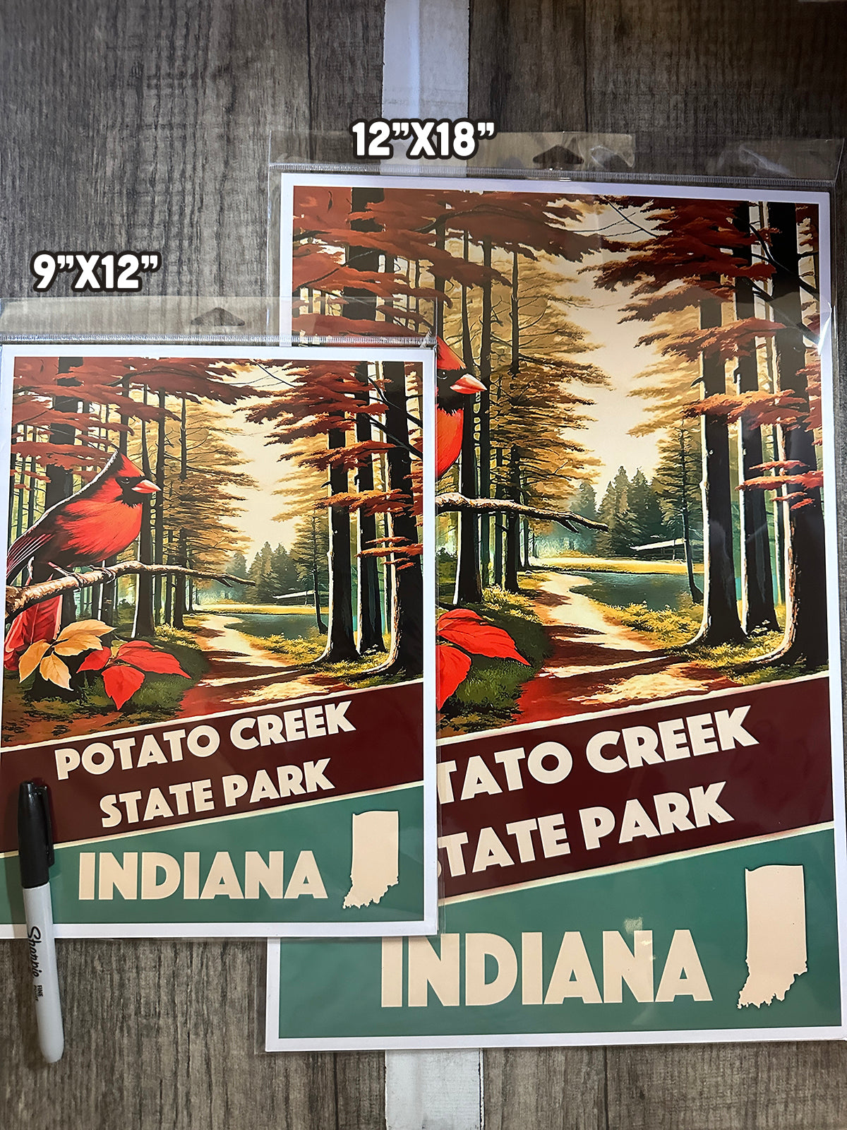 potato creek state park indiana art prints