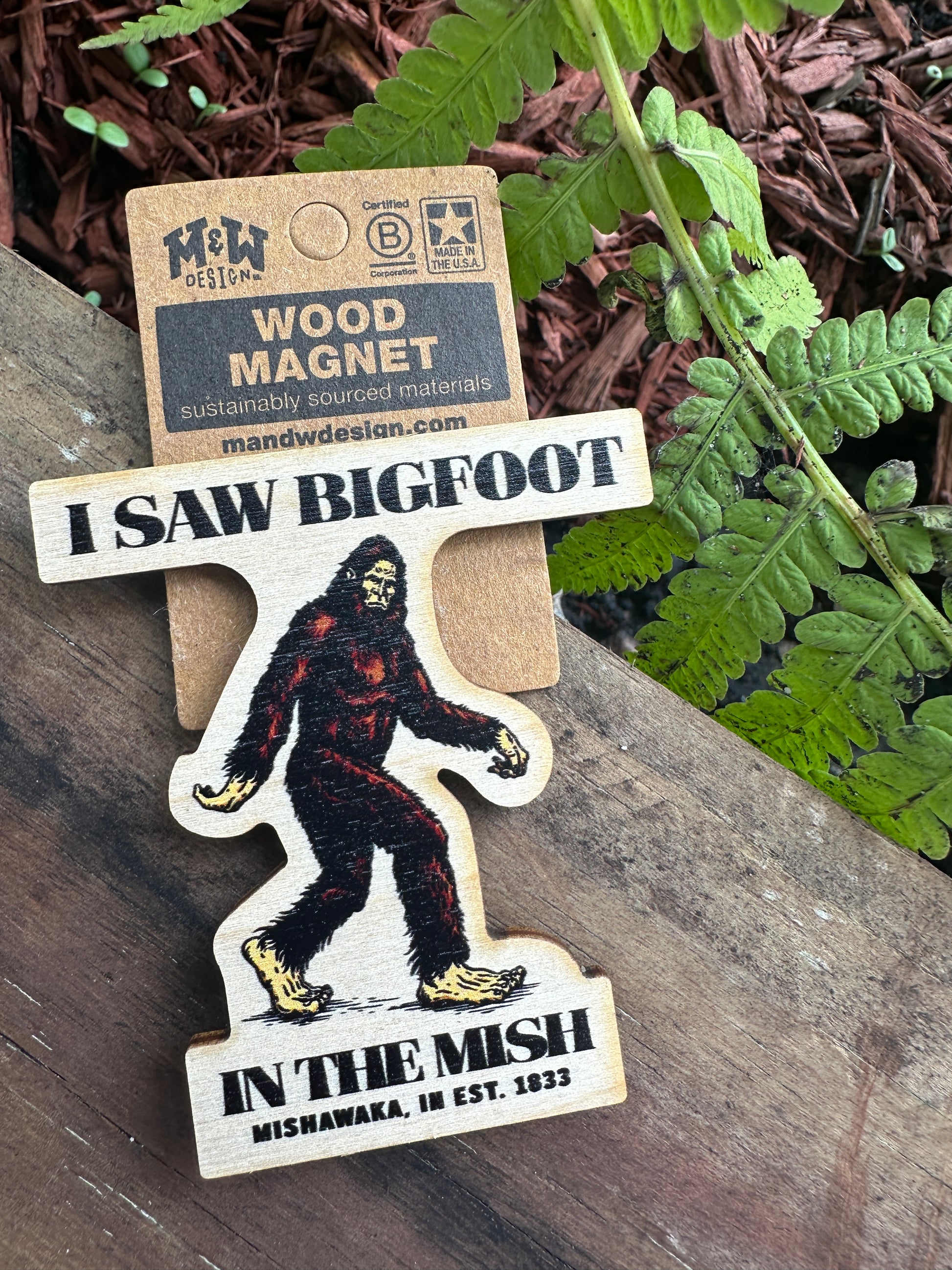 saw Bigfoot in mishawaka indiana magnet