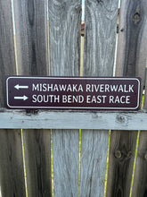Load image into Gallery viewer, south bend east race metal sign