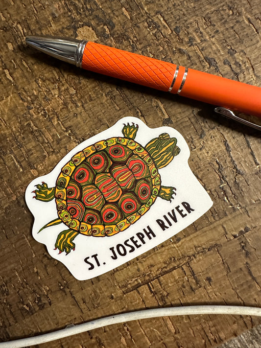st Joseph river turtle sticker