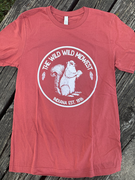 wild wild midwest squirrel shirt rust