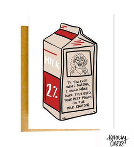 Milk Carton | Knotty Cards